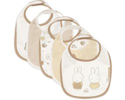 Jollein Slabbetjes Jersey Waterproof - 5 Stuks - Miffy Family Farm