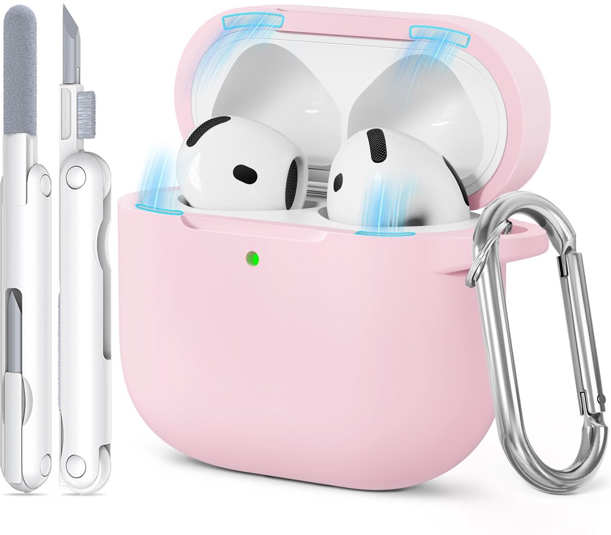 TNSNK Siliconen voor AirPods 4 Hoes, M-Light Pink - ShopVlot