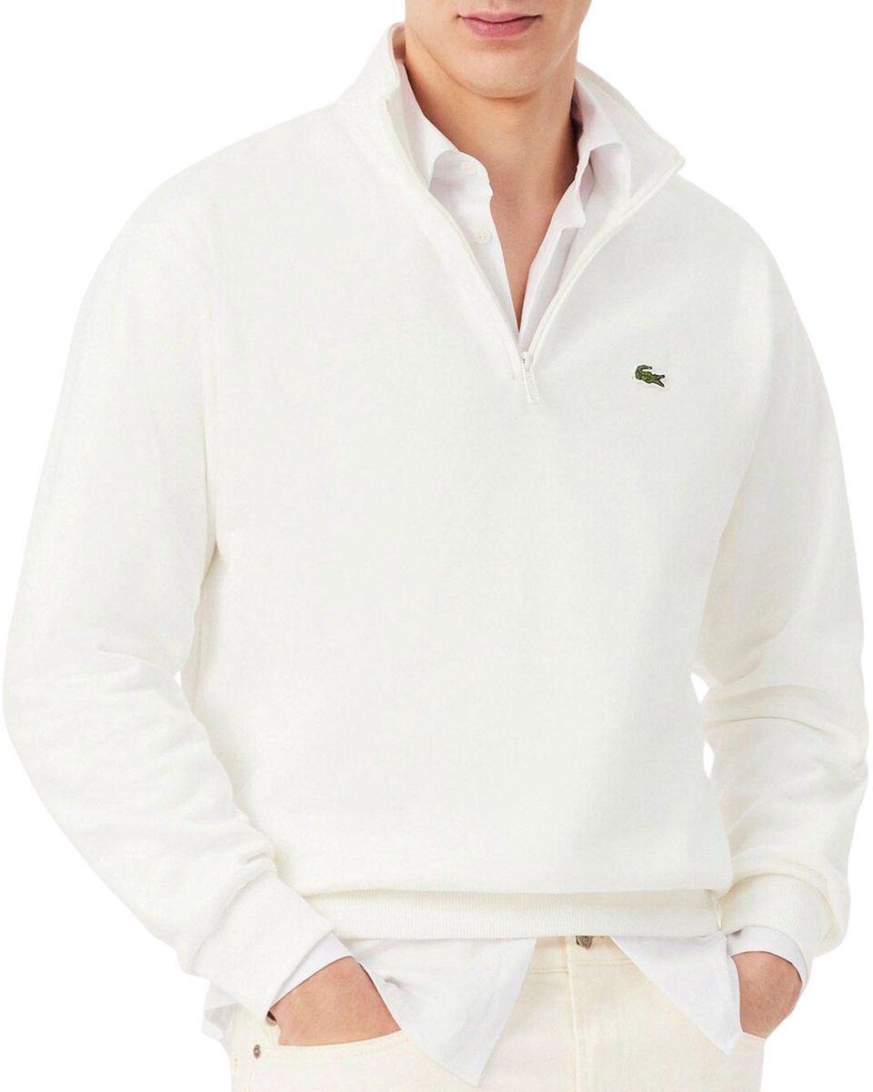 Lacoste Fleece Sweatshirt Heren Wit