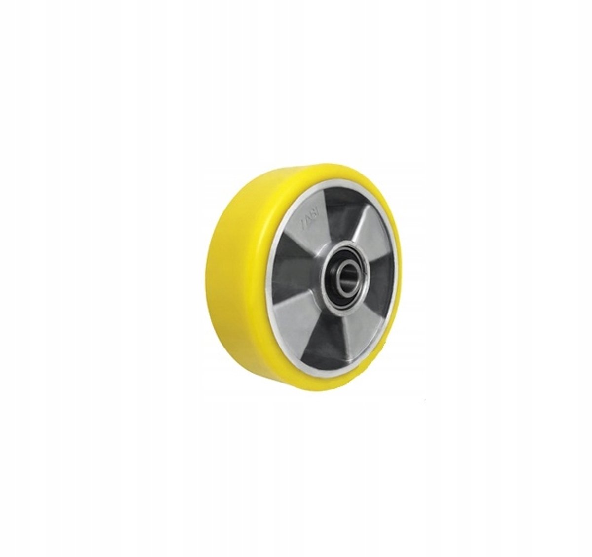Aluminium-polyurethaan wiel, 125mm, 300kg, 15mm asgat