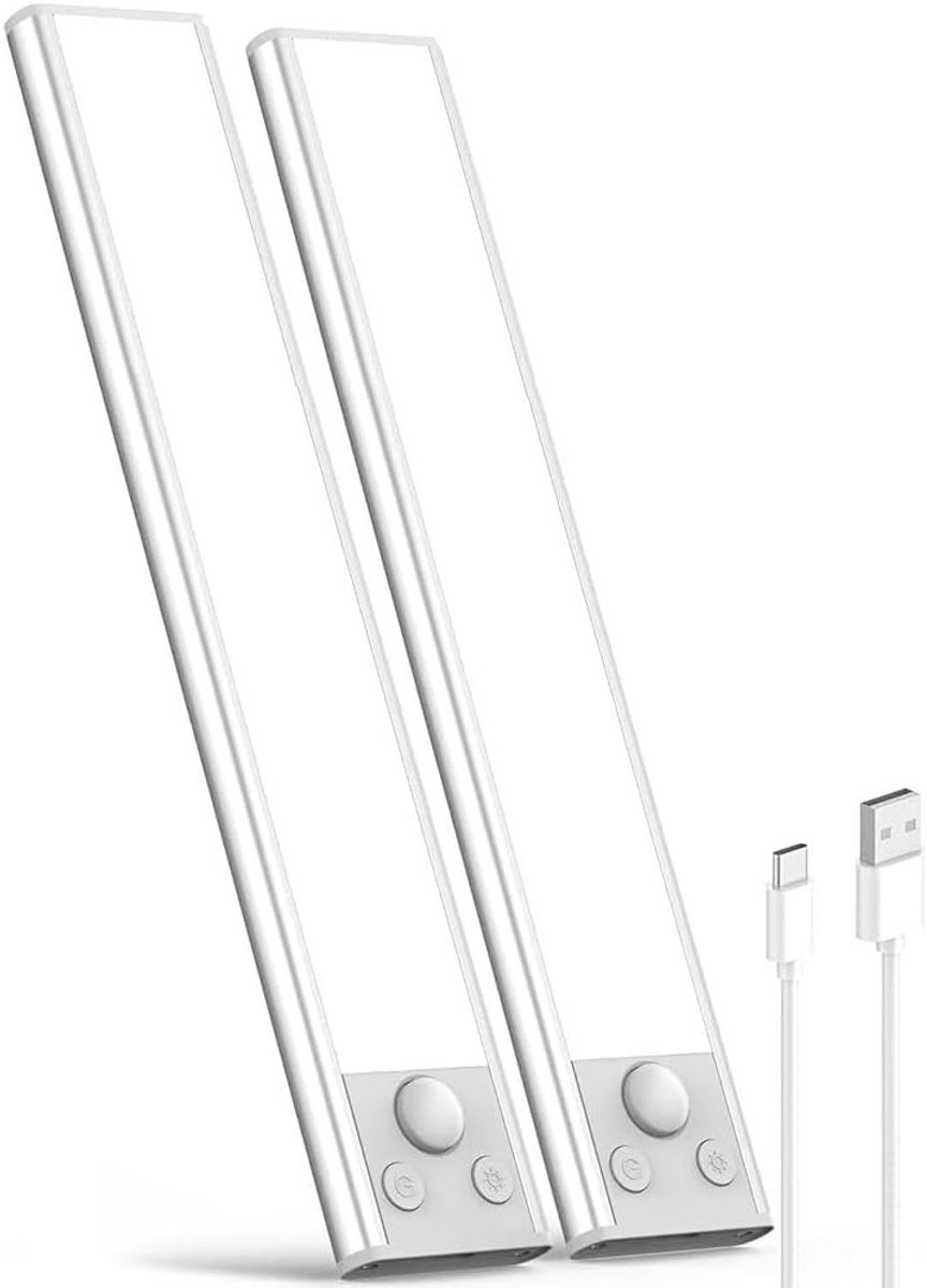 Kastverlichting - Wit - 30 cm - Oplaadbare LED-lamp met Bewegingsmelder - Voor Keukens en Kasten