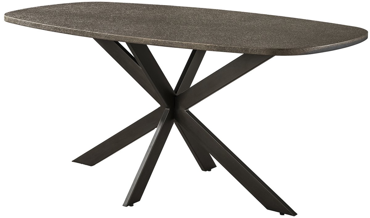 Giga Living Eettafel Bronvik - Deens Ovaal Brons Metaal - 180cm