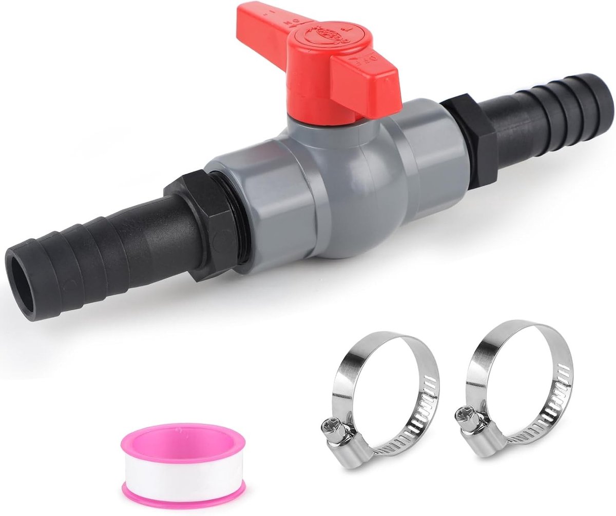 Kogelafsluiter met PVC Aansluiting 1 Inch (32 mm) en 2 Sleeves van 25 mm voor Efficiënte Waterbeheersing en Installatie