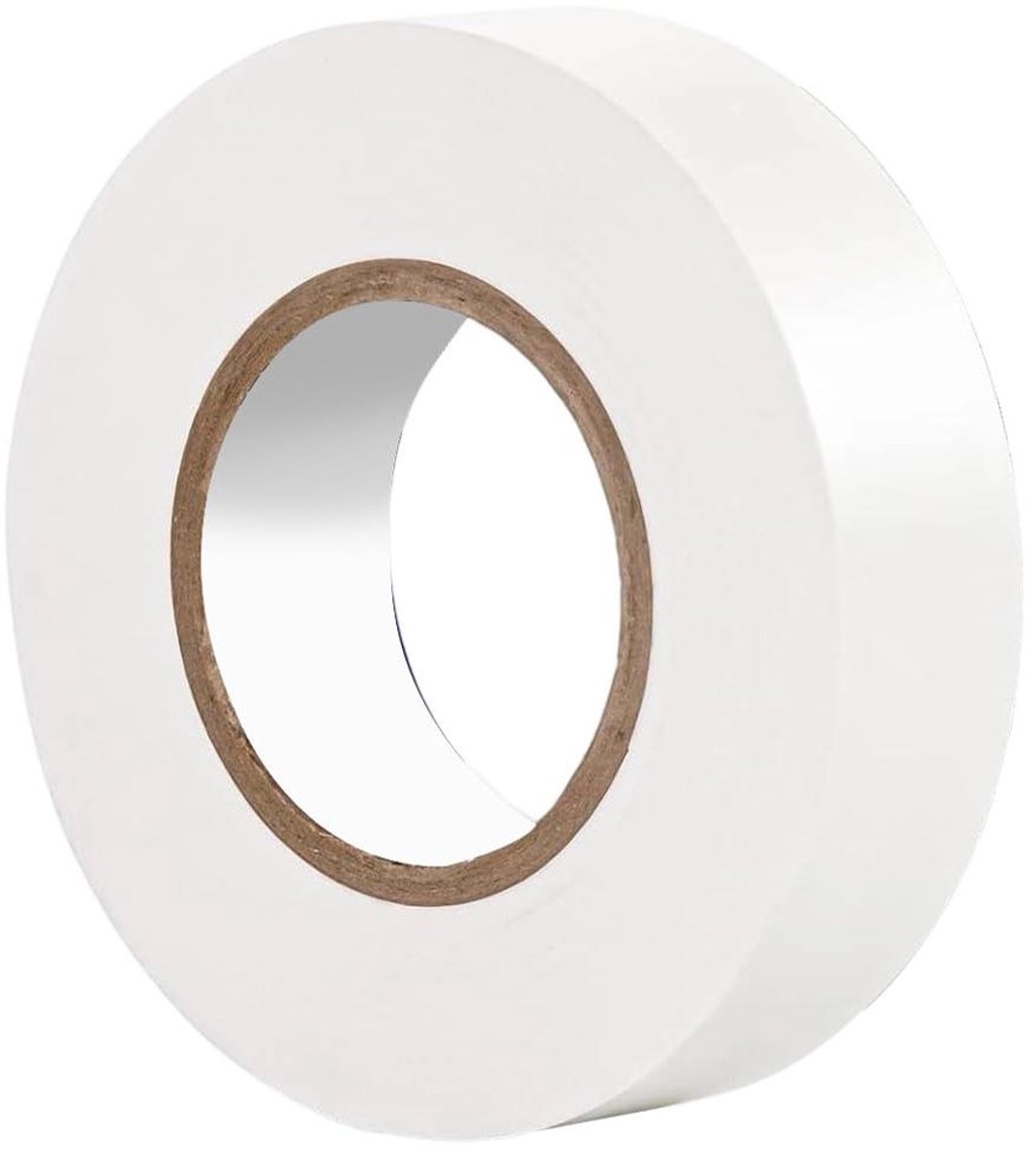 Elektrische Tape - Isolatietape - Draad Bescherming - Vlamvertragend - 20 Meter - Wit