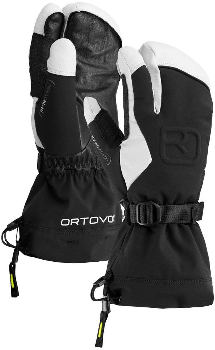 Ortovox Merino Freeride 3 Finger Glove M Handschoen 3 Finger – -Raven Zwart
