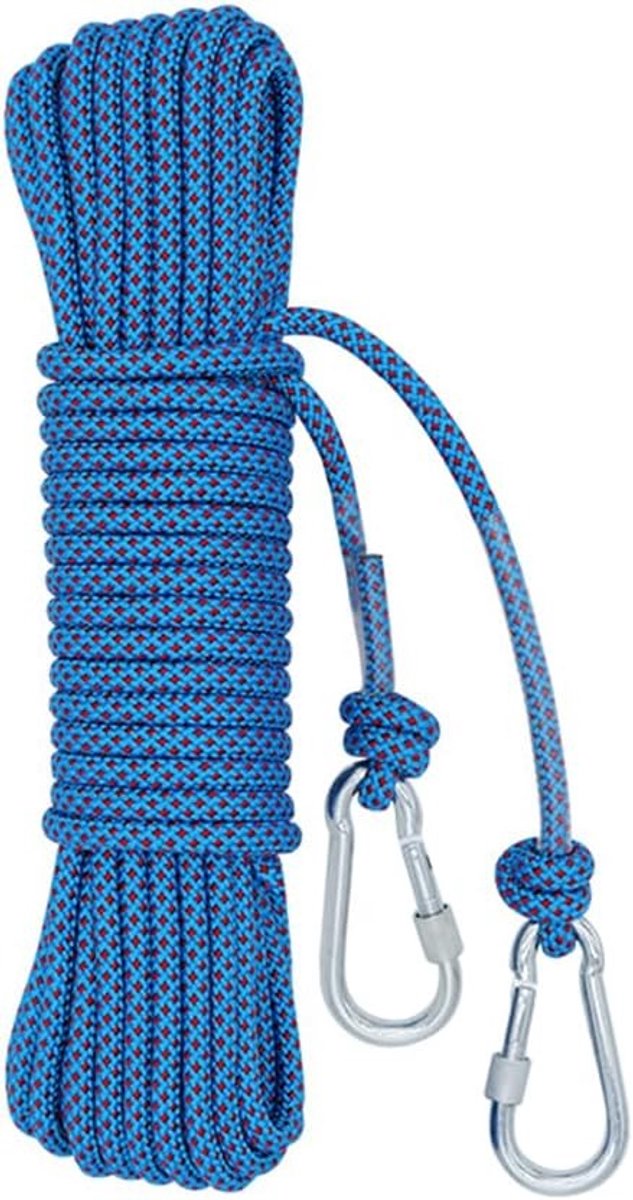 Zware Kledinglijn Touw met Clips van 10M/15M/20M - 10mm Dikke Roestvrije en Weerbestendige Touw voor Buiten en Tuingebruik