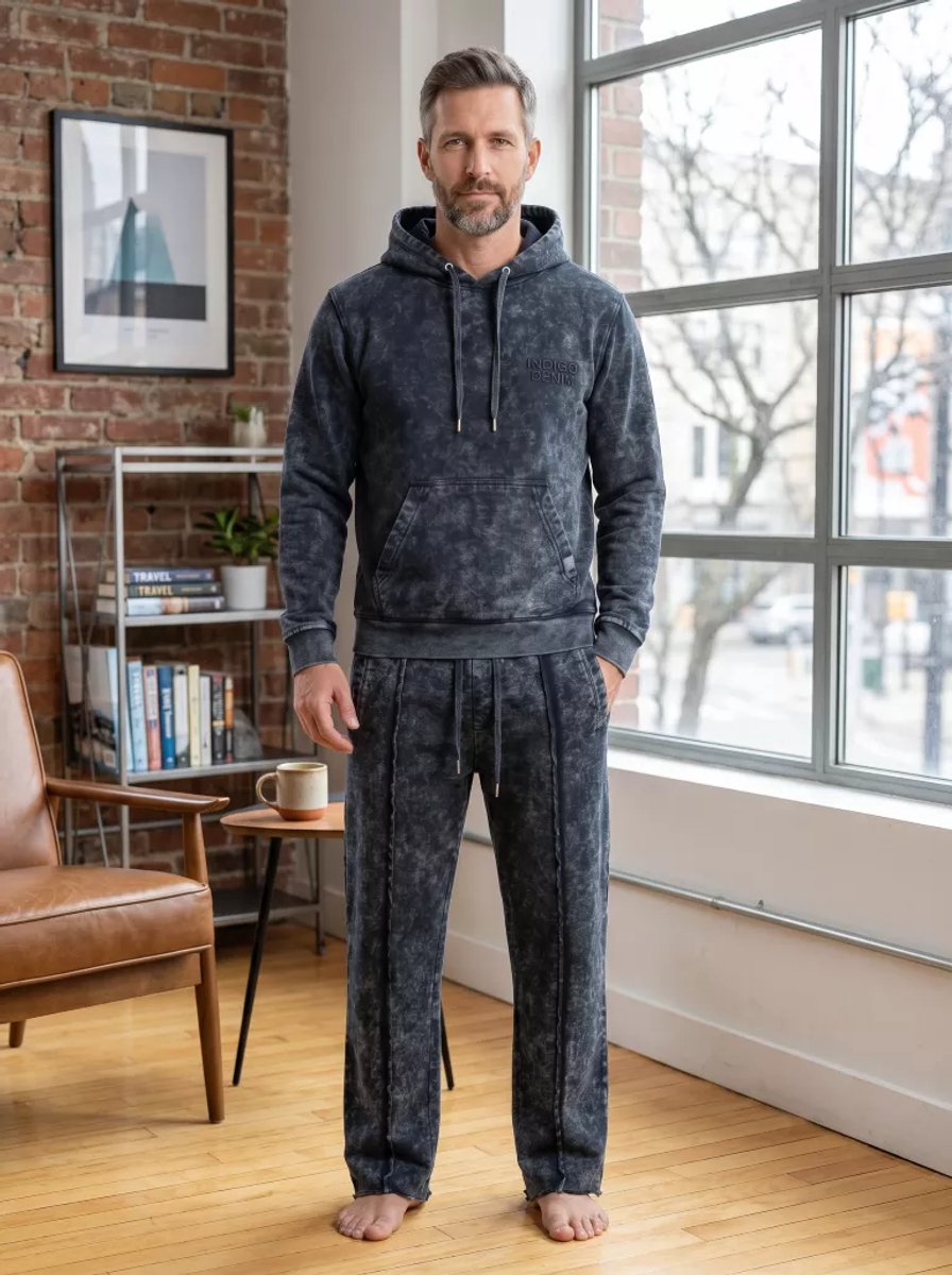 Indigo Denim - Joggingpak Heren Donkergrijs - Katoen - Kylian