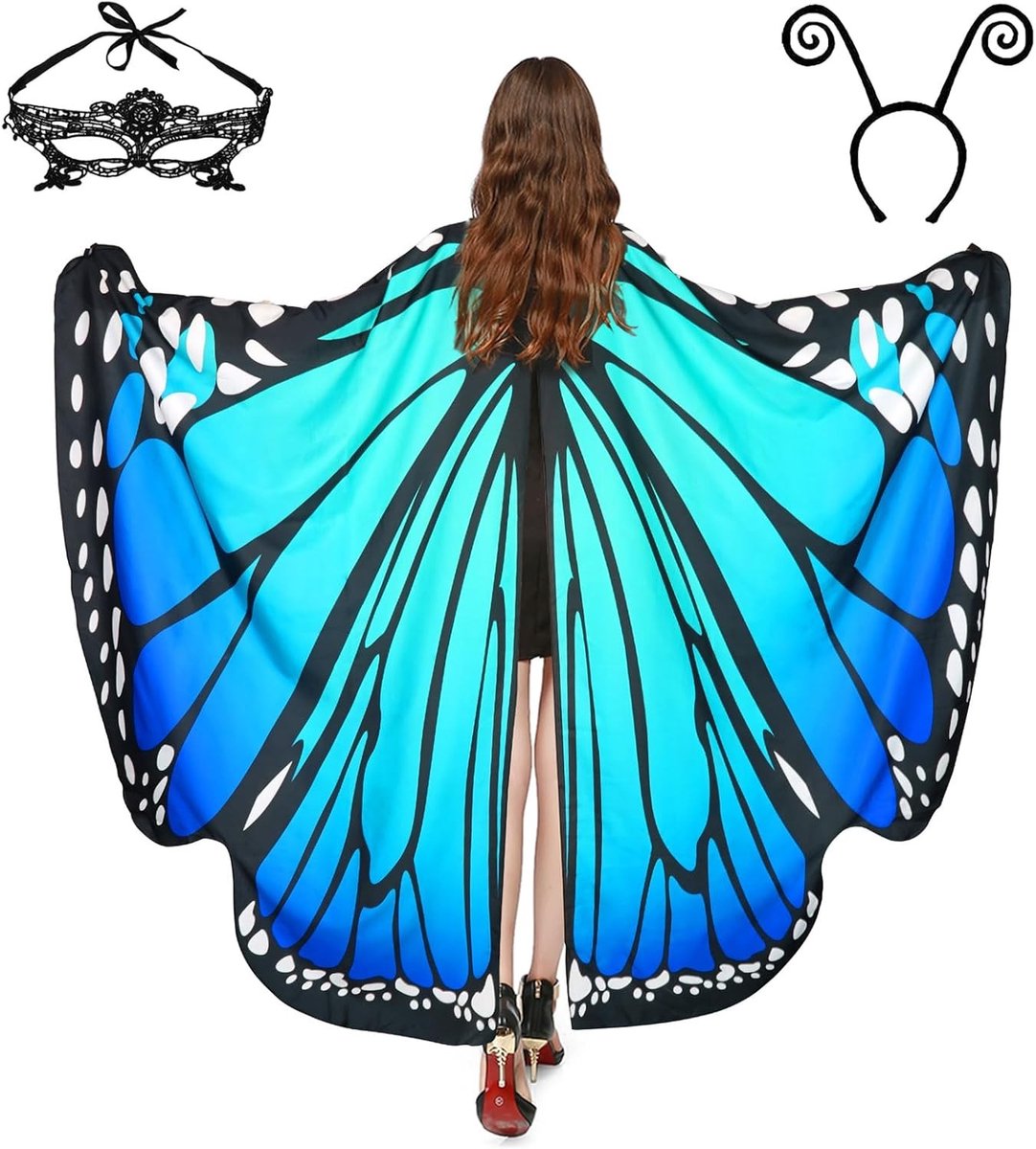 Vleermuis Kostuum voor Dames met Vlindervleugels, Perfect voor Carnaval en Feestjes