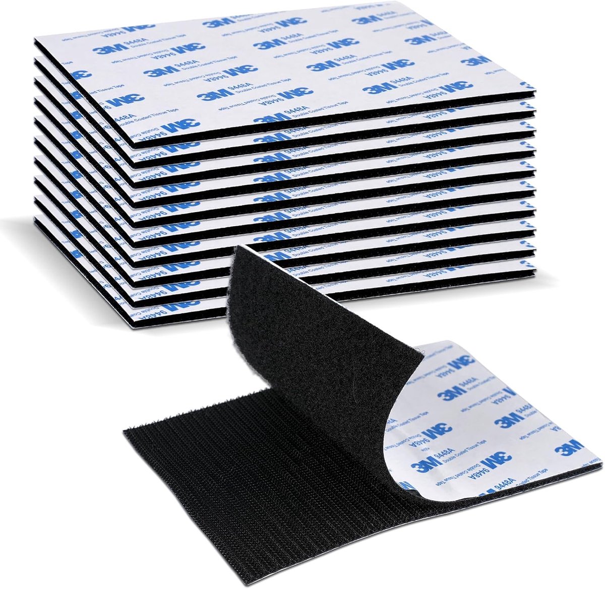 3M zelfklevend klittenband pad 5 cm x 10 cm, 10 paar herbruikbare zware plakband voor binnen en buiten, kunst en - ShopVlot