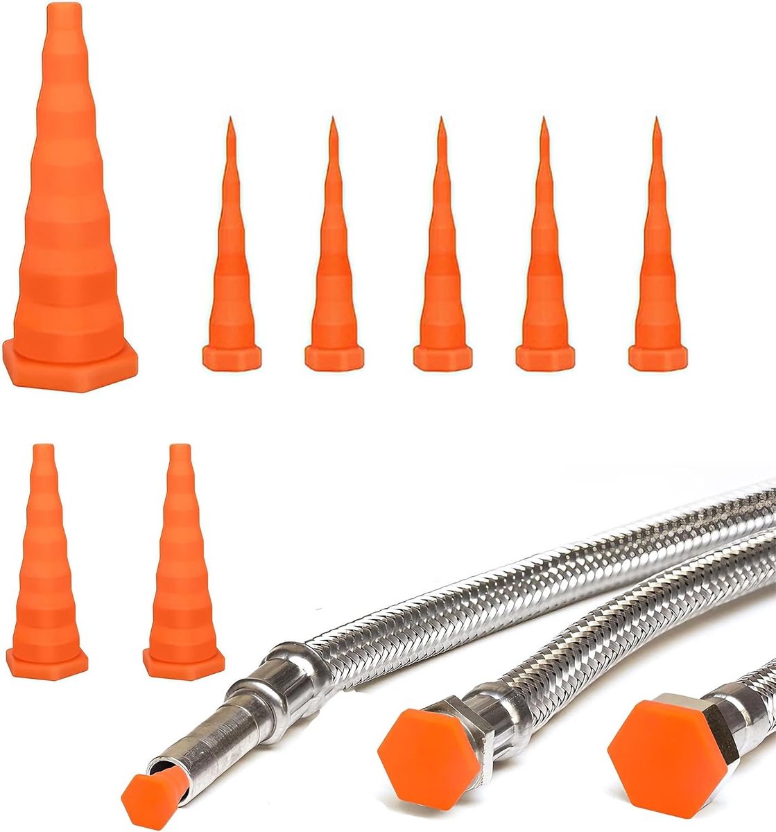 Hydraulische olie service stops set van 8 stuks, universele rubberen stops voor hydraulische slangen, geschikt voor verschillende toepassingen