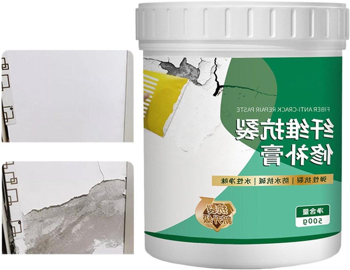 Gipsplaat Reparatieset - Muur Reparatiepasta - Scheuren Vullen - Waterdicht & Scheurvast - 500 g - Wit