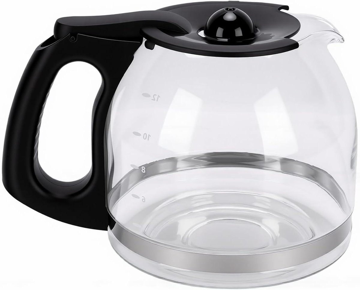 Vervangende Koffiekan - Koffiepot Glas - Verse Koffie - Hittebestendig Borosilicaatglas - 18 Liter - Transparant