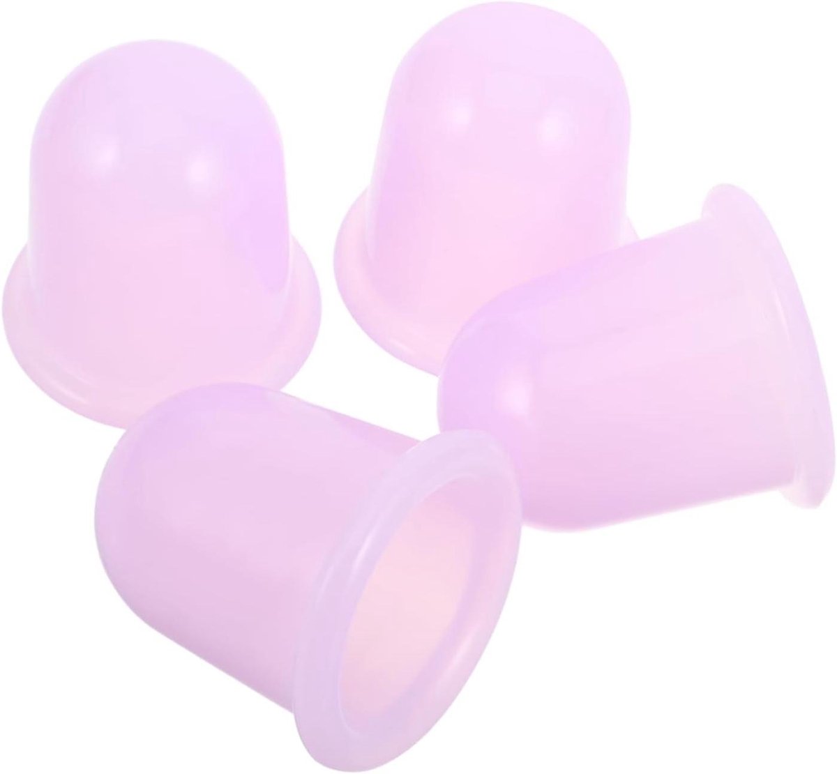 Siliconen Cupping Set - Massage Cups - Spierontspanning Bevorderen - Handmatige Vacuümregeling - 4 Stuks - Transparant