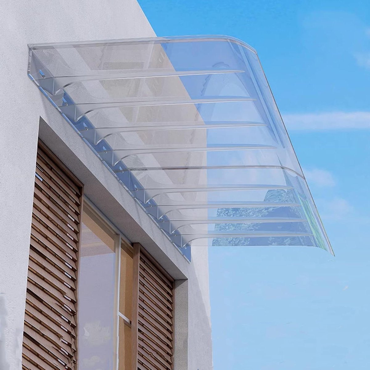 Regenbescherming Deur - Overkapping Balkon - Droog Blijven - Zelfreinigend Ontwerp - 40x50 cm - Transparant