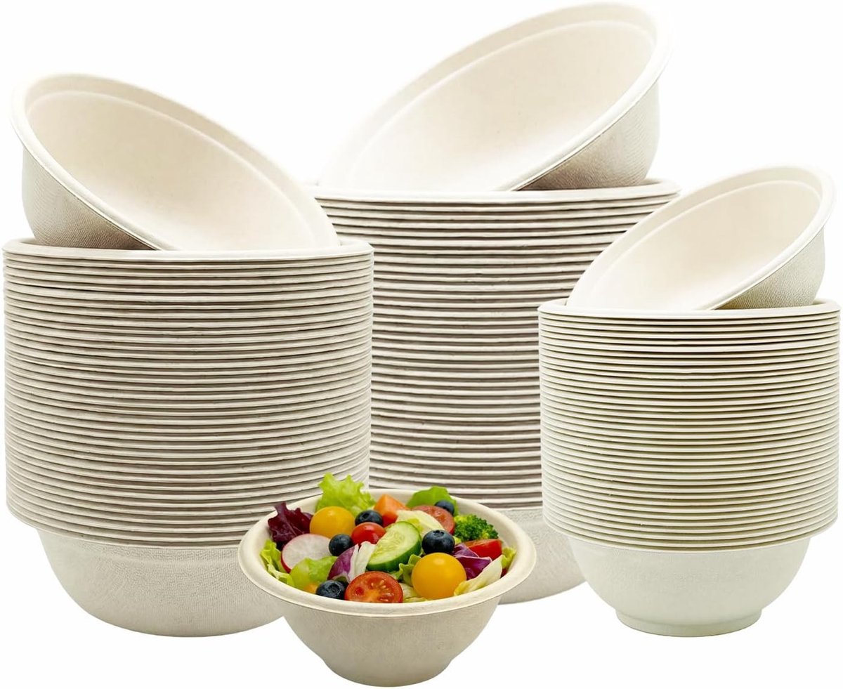 Wegwerpservies - 150 stuks - Soepkommen van 260 ml, 350 ml en 500 ml - Feestservies voor Picknicks