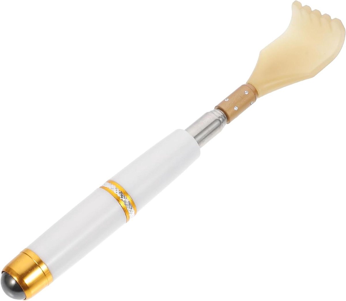 Uitschuifbare Rugkrabber - Massage Tool - Jeuk Verlichten - Met Hand Stimulator - 19.8-53 cm - Wit