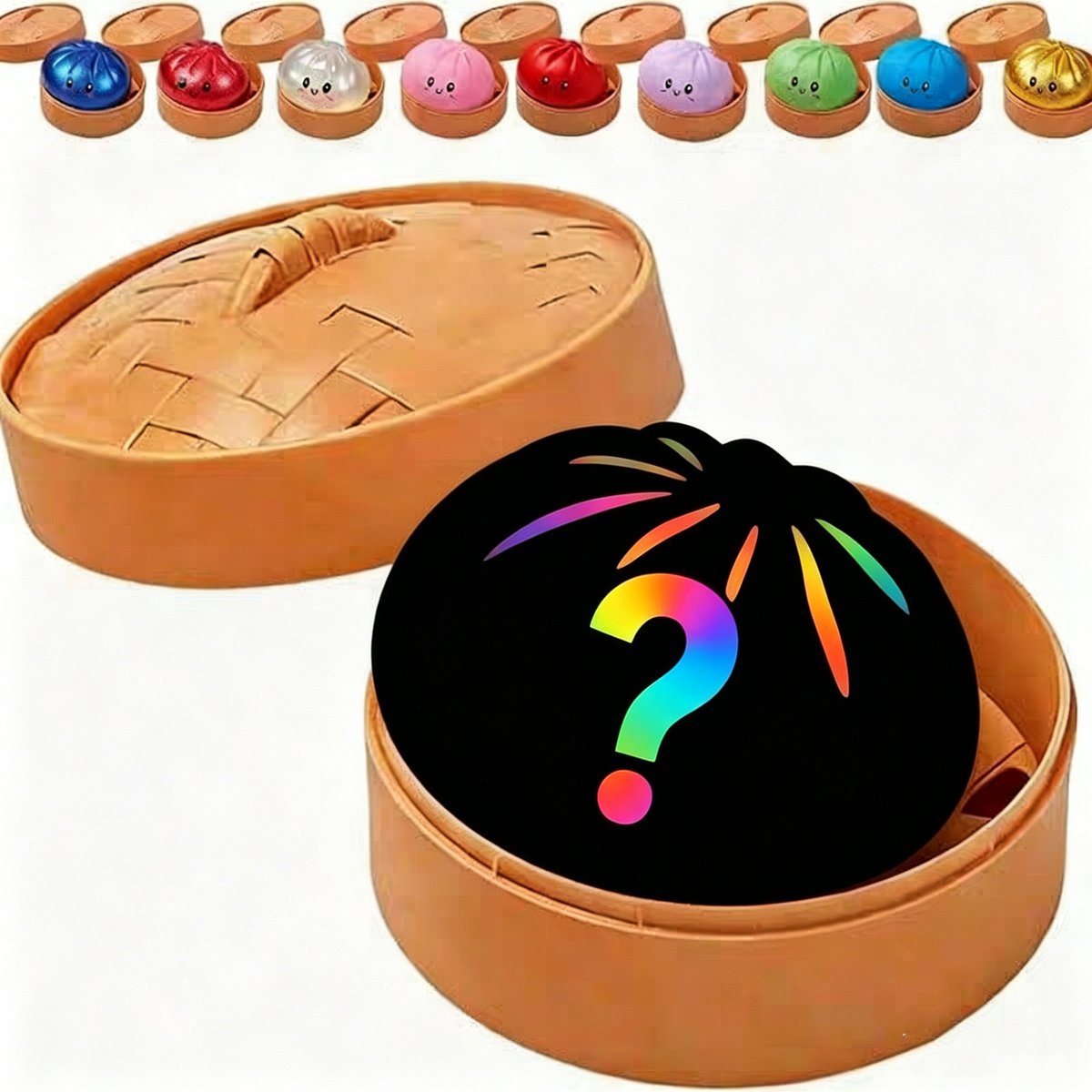 Cokar - squishy - Fidgets - fidget toys - dumpling squishy - dumpling - Groot Dumpling squishy speelgoed met stoombox - dumpling squishy groot - stressbal - fidget - squishies - 1 stuk - Willekeurige kleur