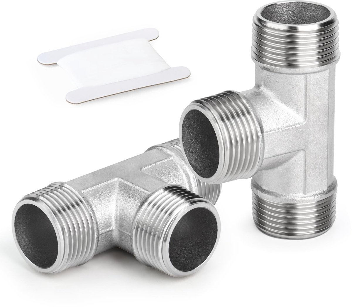 Dailygoods- T stuk 1/2" Bsp - 3 Weg - Roestvrij Staal 304 - Hoge