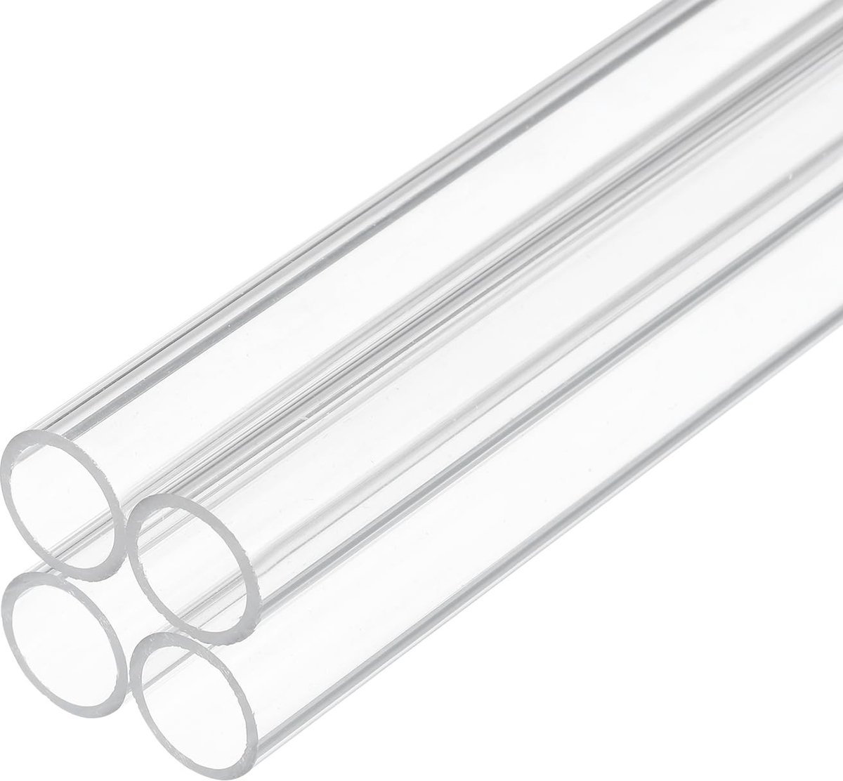 Dailygoods- Plastic Buis 10 Inch - Doorzichtig - Acryl Buis - Waterleidingen - Sanitair - 4 Stuks - Hoge Doorlaatbaarheid - Acrylbuis