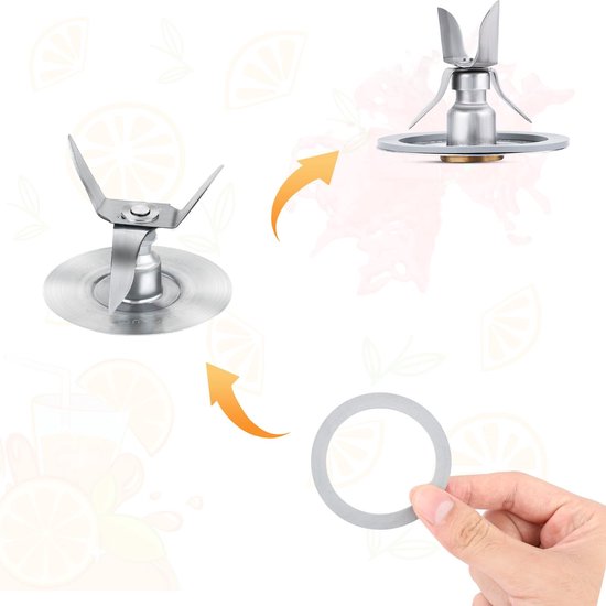 Dailygoods- Blender Pakking Rubberen O-Ring - Vervangingsset - Compatibel met Oster/Osterizer - Goede Afdichting - Grijs - 6,6x6,6x0,2 cm - Blenderafdichting van Dailygoods — afbeelding 3