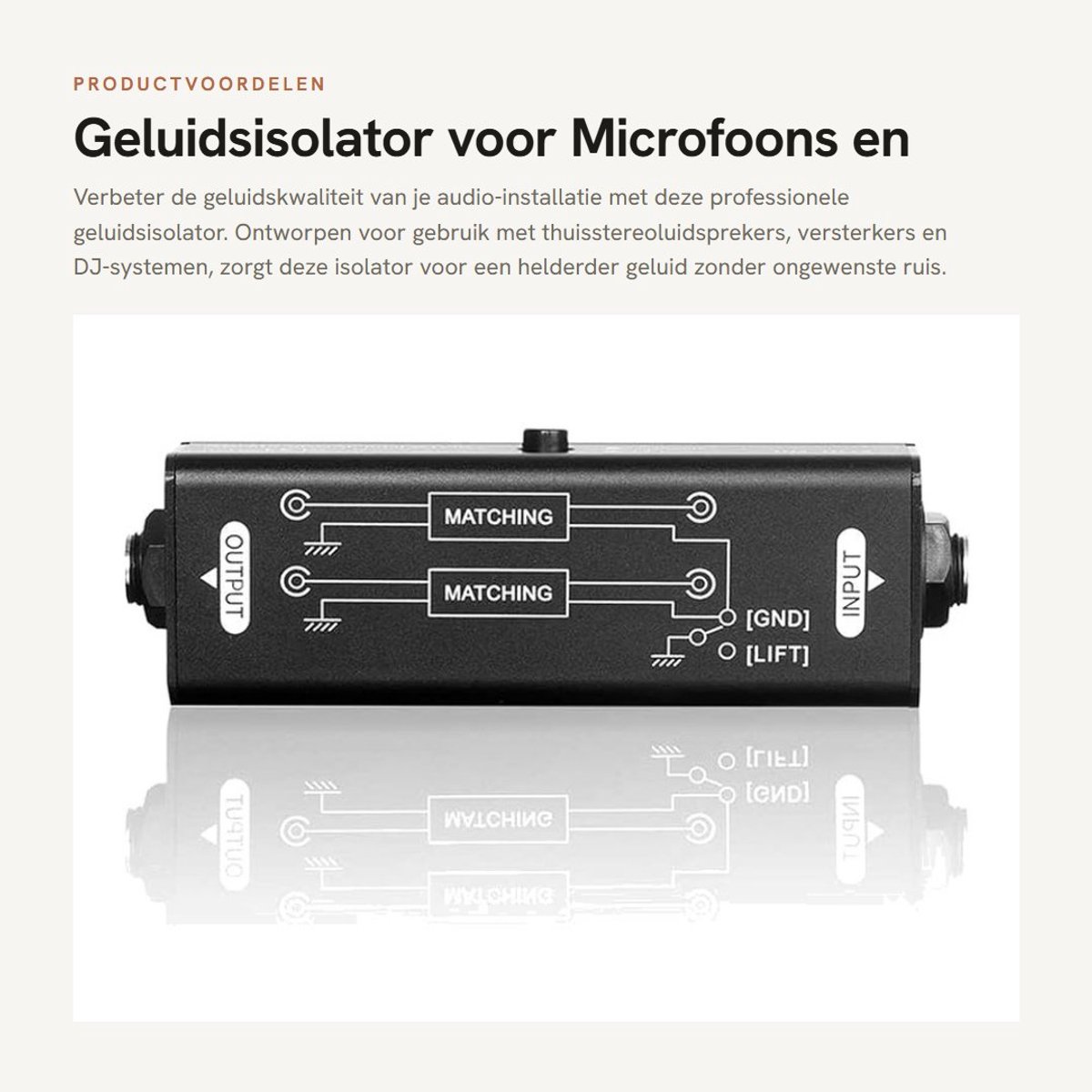 Dailygoods- Geluidsinterface Professioneel - Signaalisolator - Tekenruisfilter - Geluidskwaliteit - Impedantie-compatibiliteit - Onmisbaar voor studio's - Geluidsisolator