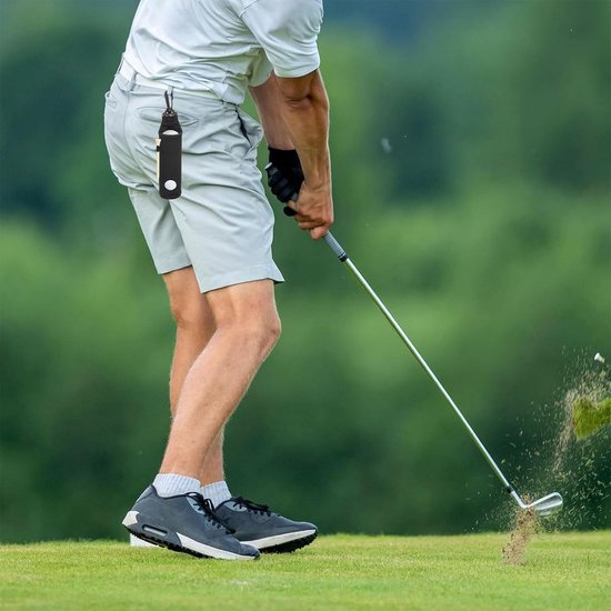 golfbal draagtas - golf - waterdicht - zwart - opbergtas - draagbaar - organizer - geschikt voor buiten - haak - 2 stuks — afbeelding 5