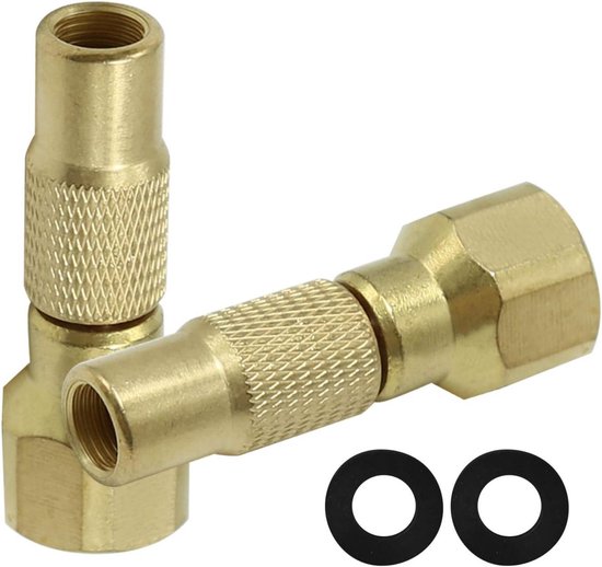 Opblaasmondstuk voor banden - 2 stuks - Lengte 4,48 cm - Binnendiameter 1,3 cm - Bandenventielaansluiting met schroefdraad - Snelkoppelingsmondstuk - Luchtmondstuk - Bandenventiel - Ventielkern - Opblaasadapter - Aansluiting voor — afbeelding 4