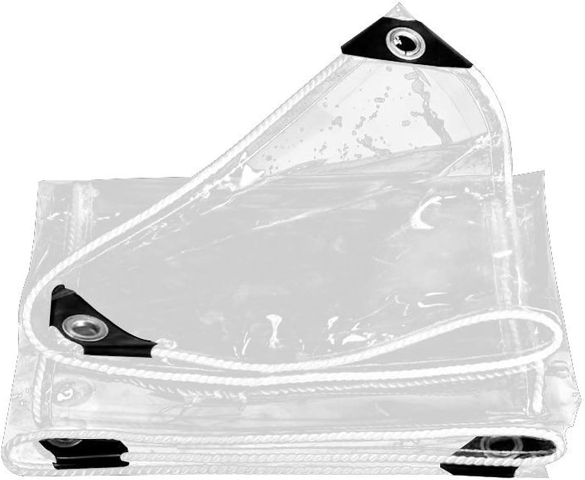 Dekzeil Waterdicht - Transparant Zeil - Buiten Beschermen - Hoge Transparantie - 105 x 230 cm - Wit