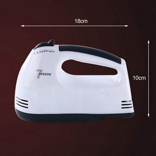 Elektrische Mixer - Keukenmixer Deegmixer - Bakken en Koken - 7 Snelheden Turbo - 180W Vermogen - Wit — afbeelding 3