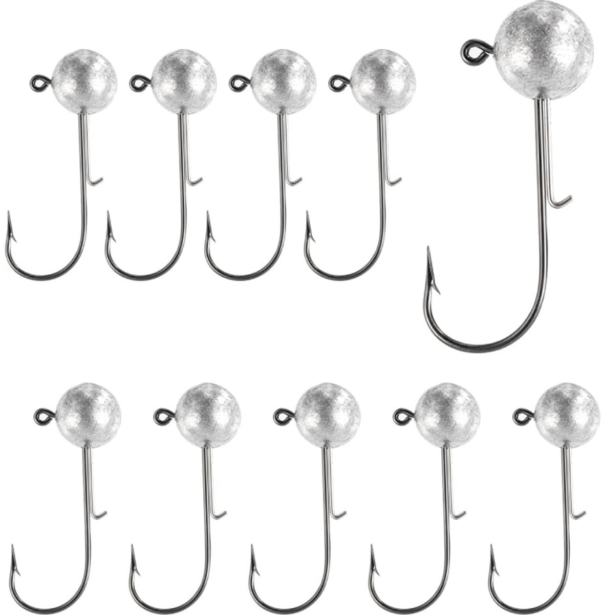 Dailygoods - Jig Head Haken met Gewichten - Pack van 10 voor Zoet- en Zoutwater