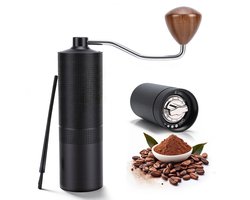 Dailygoods- Koffiemolen Handmatig 20 g Capaciteit - Roestvrijstalen Maalwerk - Houten Handvat - Italiaanse Koffiemolen - Geschikt voor Mokkakan - Verbeter je Thuiservaring