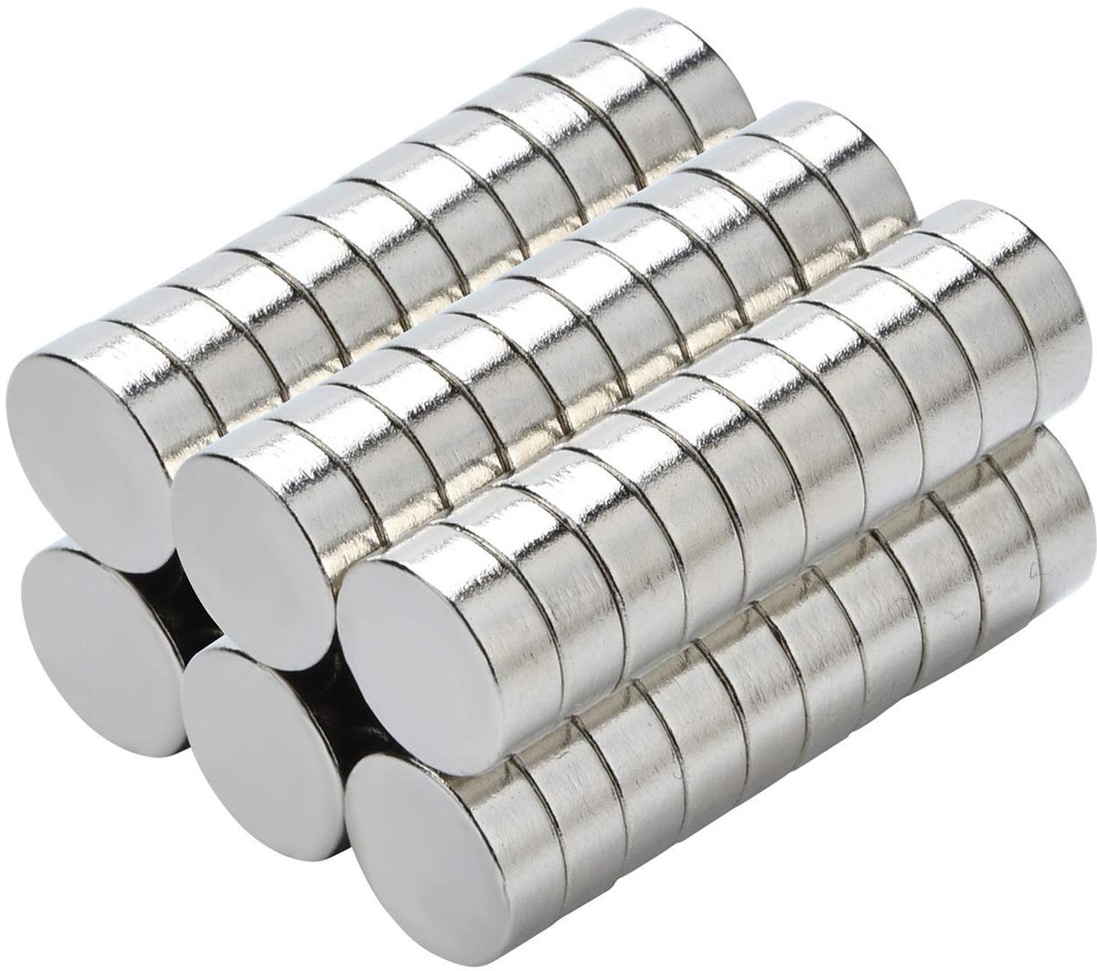 Dailygoods- Koelkastmagneten Mini - 50 Stuks - Neodymium Magneten - Sterk - Whiteboard Magneten - Temperatuurbestendig tot 80 Graden - Diameter 8 mm