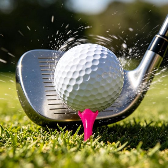 Herbruikbare Golf T-stukken - Golfbal Houder - Golf Training - V-vormig Ontwerp - 50 stuks - Lichtroze — afbeelding 2