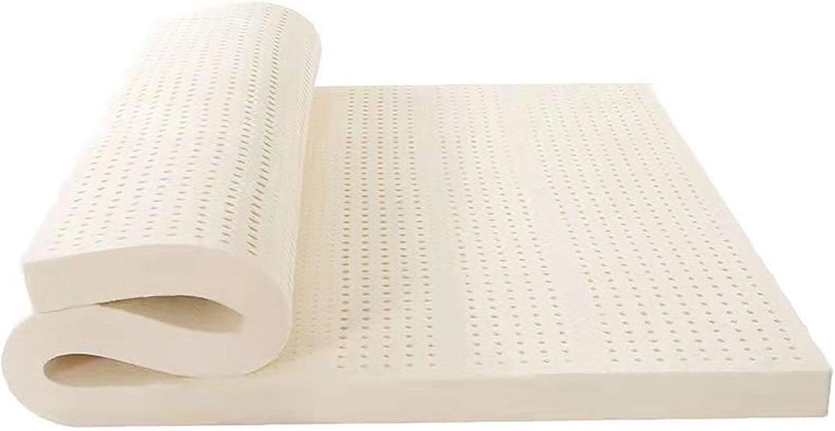 Latex Matras - Natuurrubber Topper - Comfortabel Slapen - Ademende Celstructuur - 80x200cm