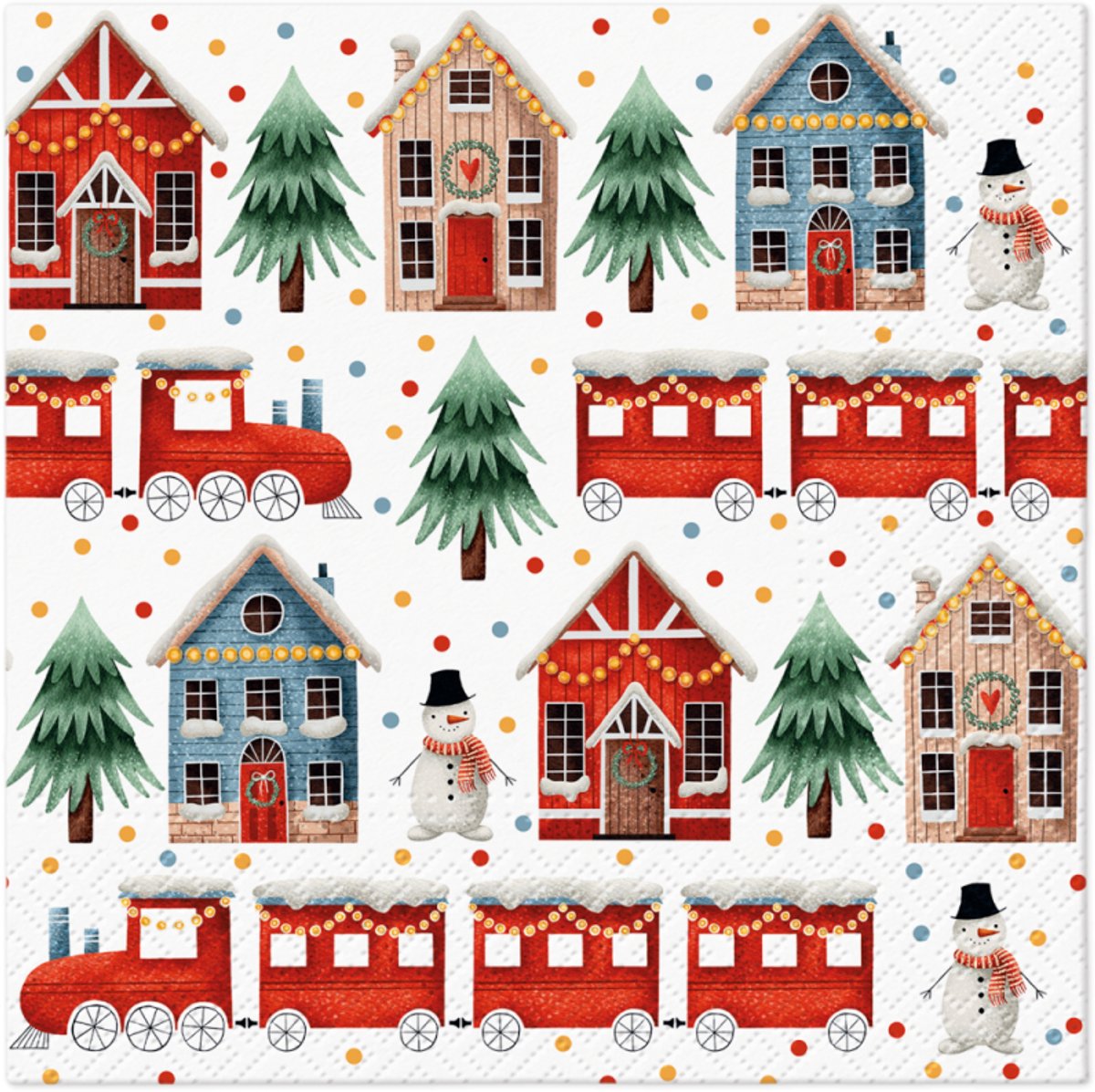 PAW - Lunch servetten - Cozy Christmas town