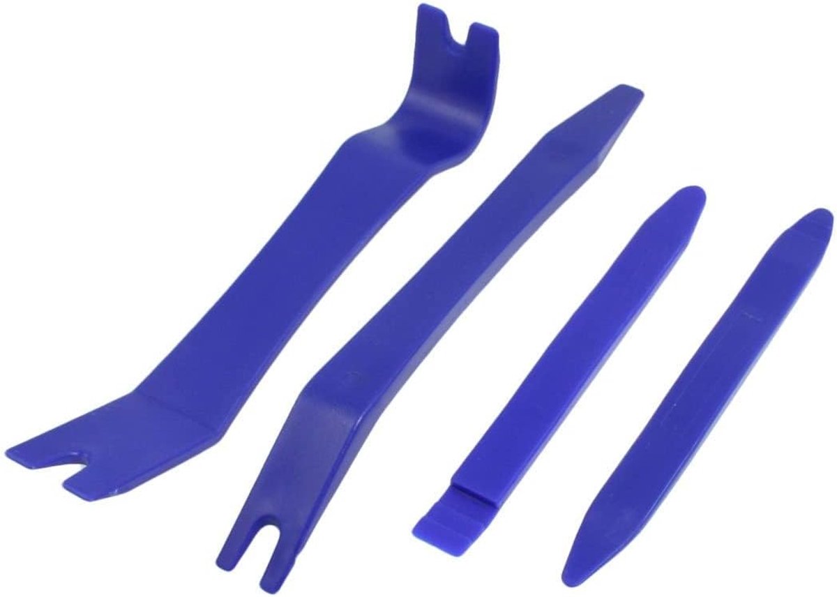Auto Demontage Gereedschap - Kunststof Set - Auto Onderhoud - Beschermt Oppervlakken - 4 Delig - Blauw