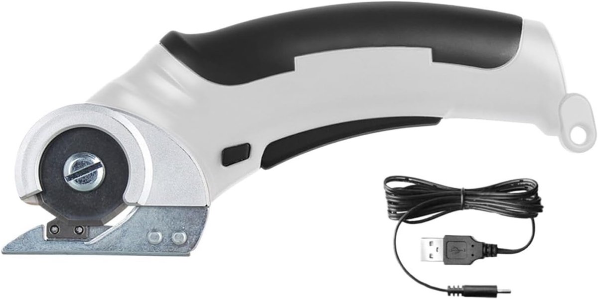 Elektrische Stofsnijder - Draagbare Schaar - Netjes Bijsnijden - Krachtige Borstelmotor - 230 mm Lengte - Grijs