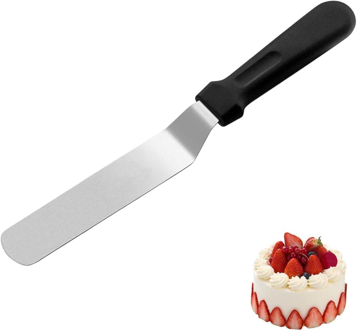 Dailygoods- Hoekpalet 15 cm - Taartspatel - Tegelspatel - Kunststof - Antislip handgreep - Roestvrijstalen lemmet