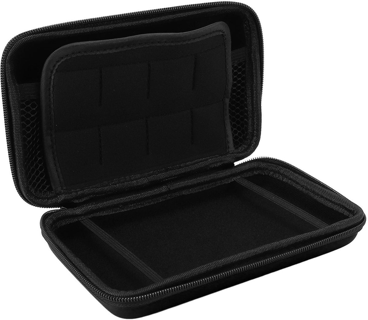 Dailygoods- Draagtas voor Gameconsole - Reisbeschermhoes met Harde Schaal - Binnenzak met 8 Gameslots - Comfortabele Polsband - Duurzaam en Betrouwbaar - Gameconsole Tas