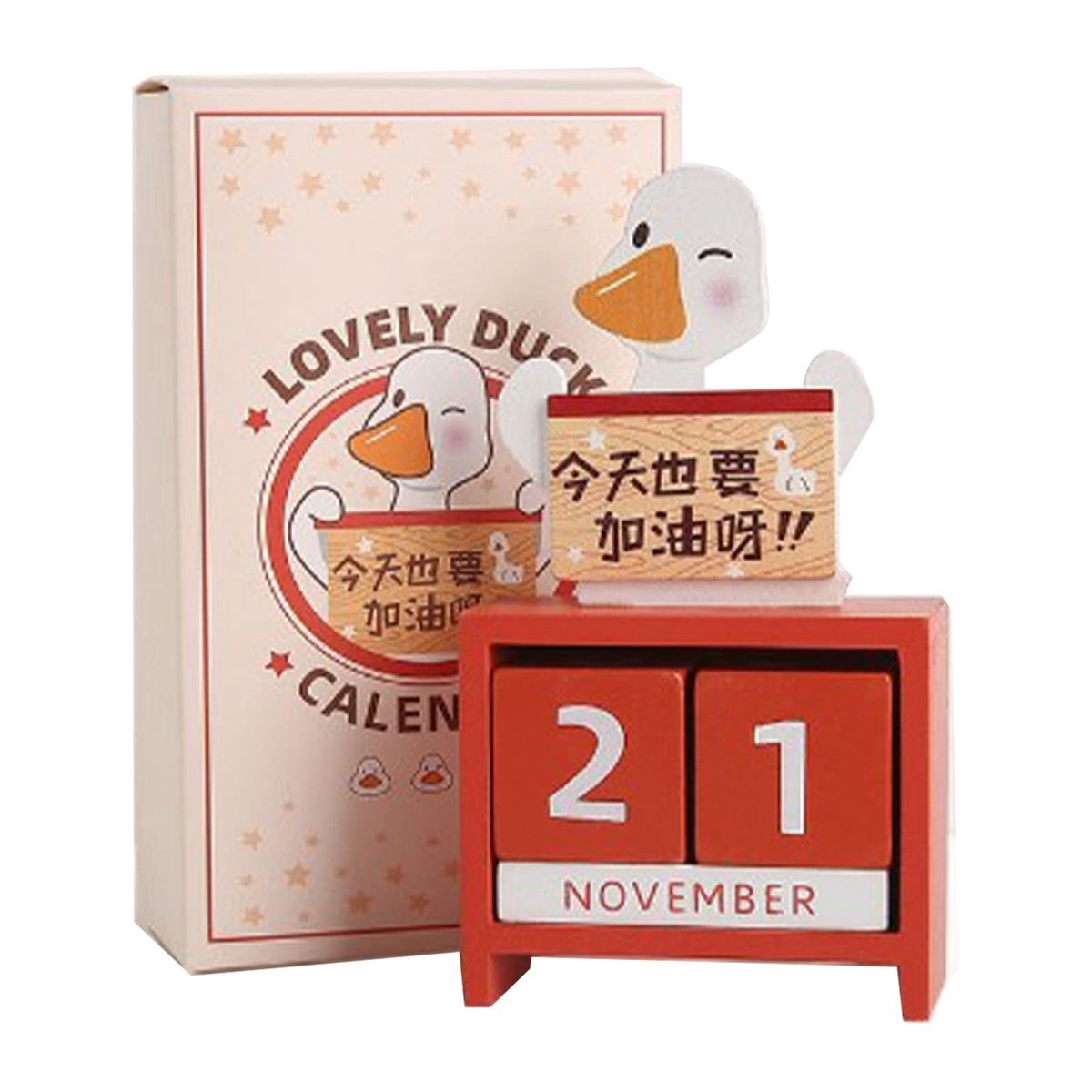 Dailygoods- Kalenderblokken Houten - Bureaukalender 2026 - Massief Hout - Duurzaam - Schattige Decoratie - Duidelijke Markering