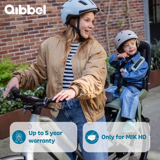Qibbel Air Fietsstoeltje Achter MIK-HD bevestiging - Fietszitje - Granite Grey van Qibbel — afbeelding 3