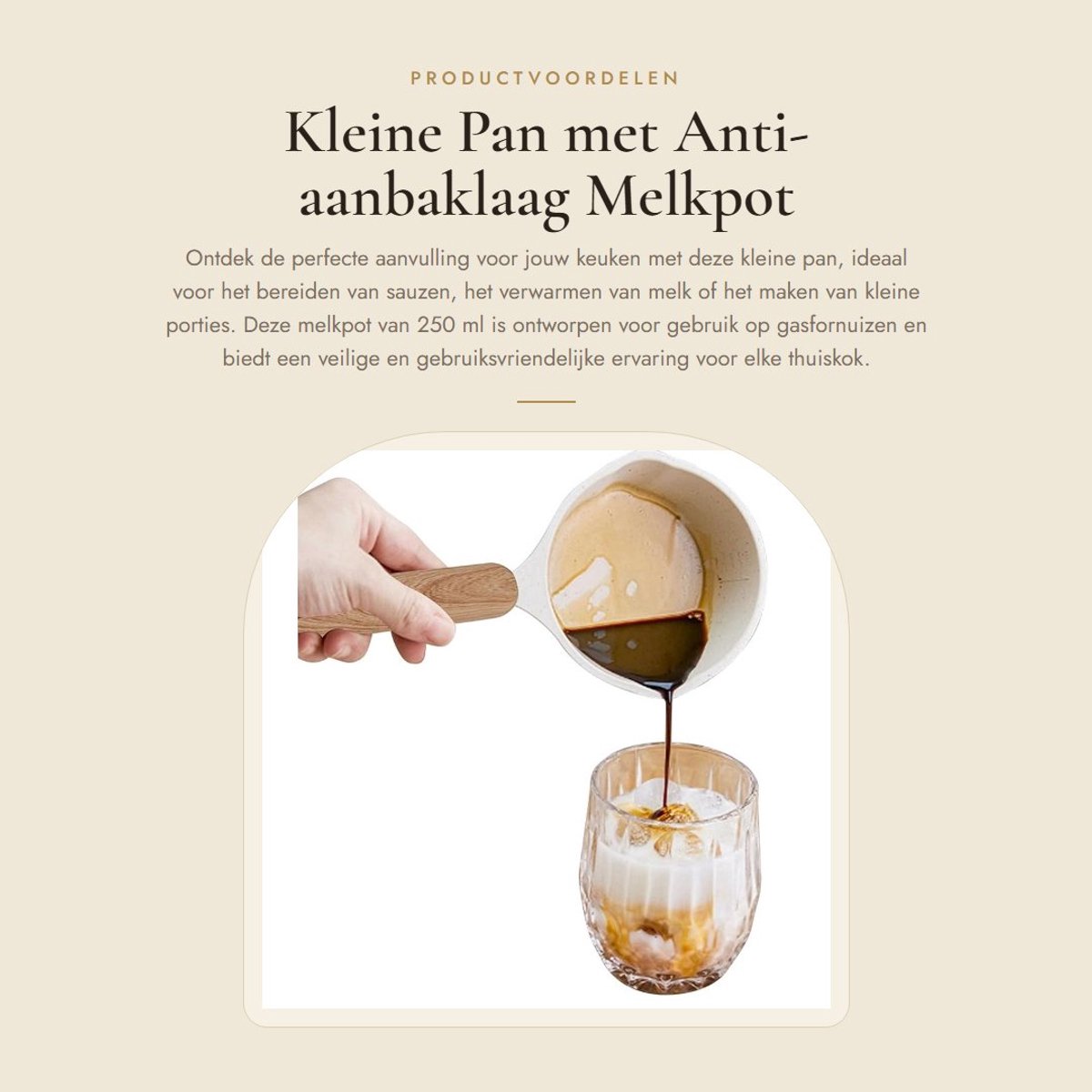 Dailygoods- Melkpot 250 Ml - Anti-aanbaklaag - Kookpot - Multifunctioneel - Veilig - Comfortabel Keukengereedschap - Sauspannetje