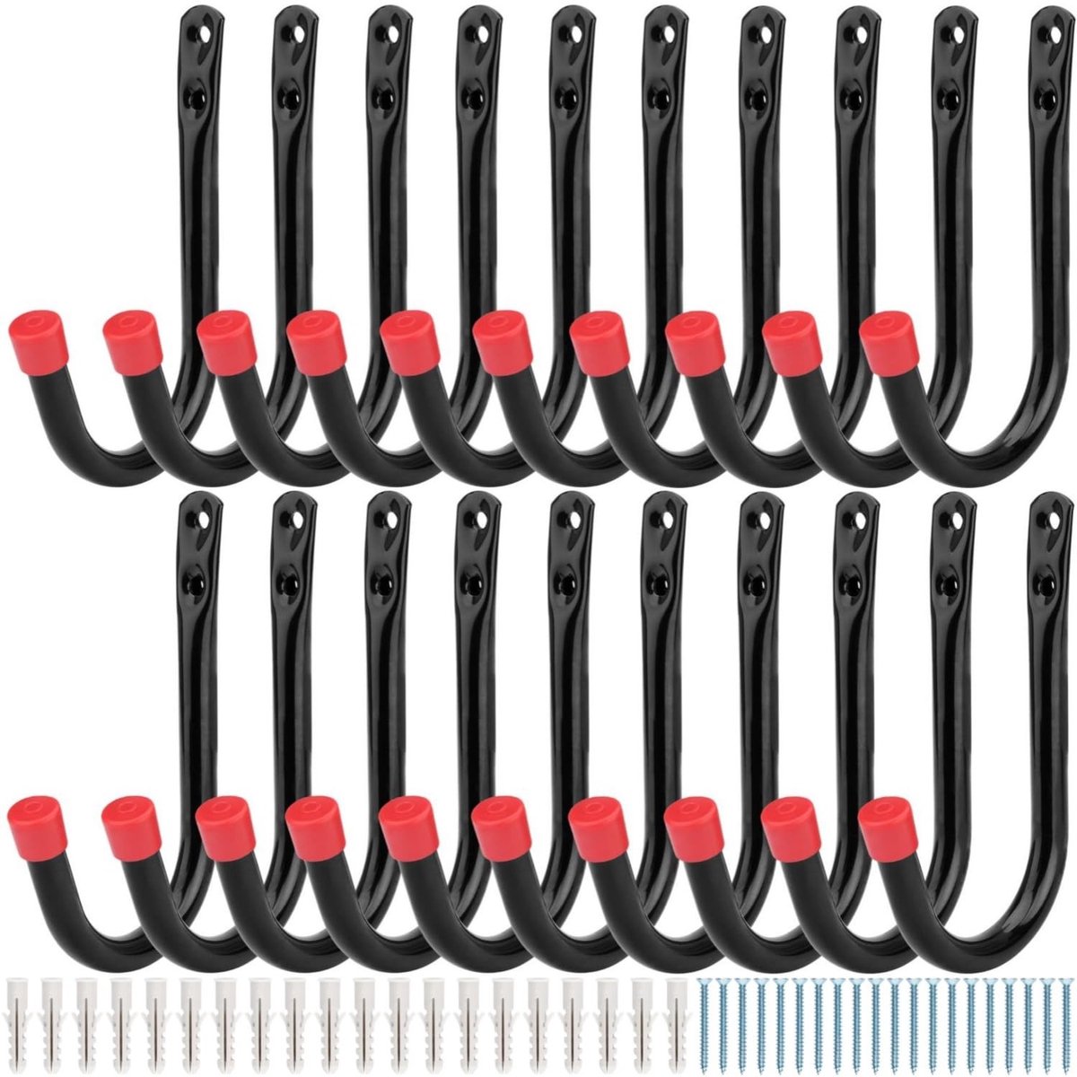 Dailygoods- Opslaghaak 20 Stuks - Heavy Duty - Garage Haak - Tuingereedschap - Organiseren - Schokbestendig - Gereedschapshaak