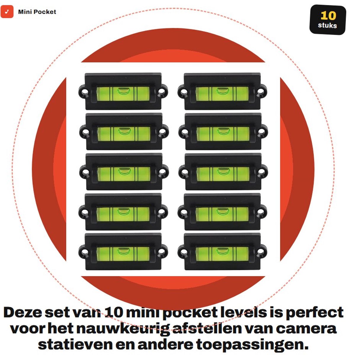 Dailygoods - Mini Pocket Level Set van 10 Stuks