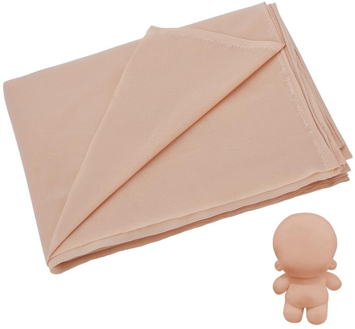 Dailygoods- Poppenstof 2,18 Yards - Huidskleur Pluche - Polyester Stof - Naaien Kleding - Creatieve Accessoires - 1,5 M Breed
