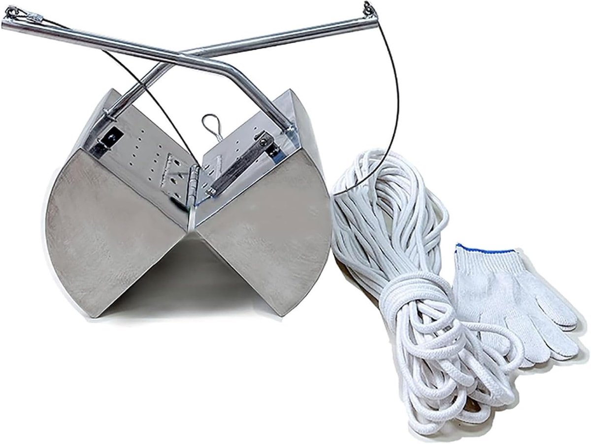 Slibmonsternemer - Bodem sampler - Milieu testen - Grijper type ontwerp - 20 meter touw - Zilverkleurig