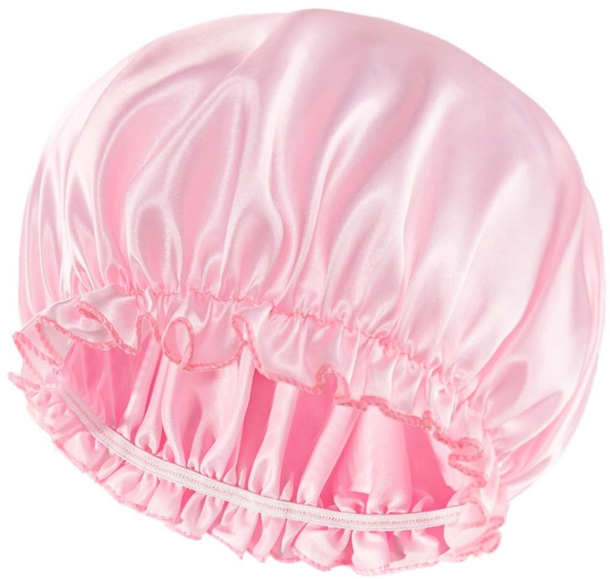 Dailygoods- Slaapmuts Ademend - Satijnen Bonnet - Enkellaags Nachtmuts - Zachte Slaapmuts Dames - Bescherming voor Krullend Haar - Afmeting 27 cm