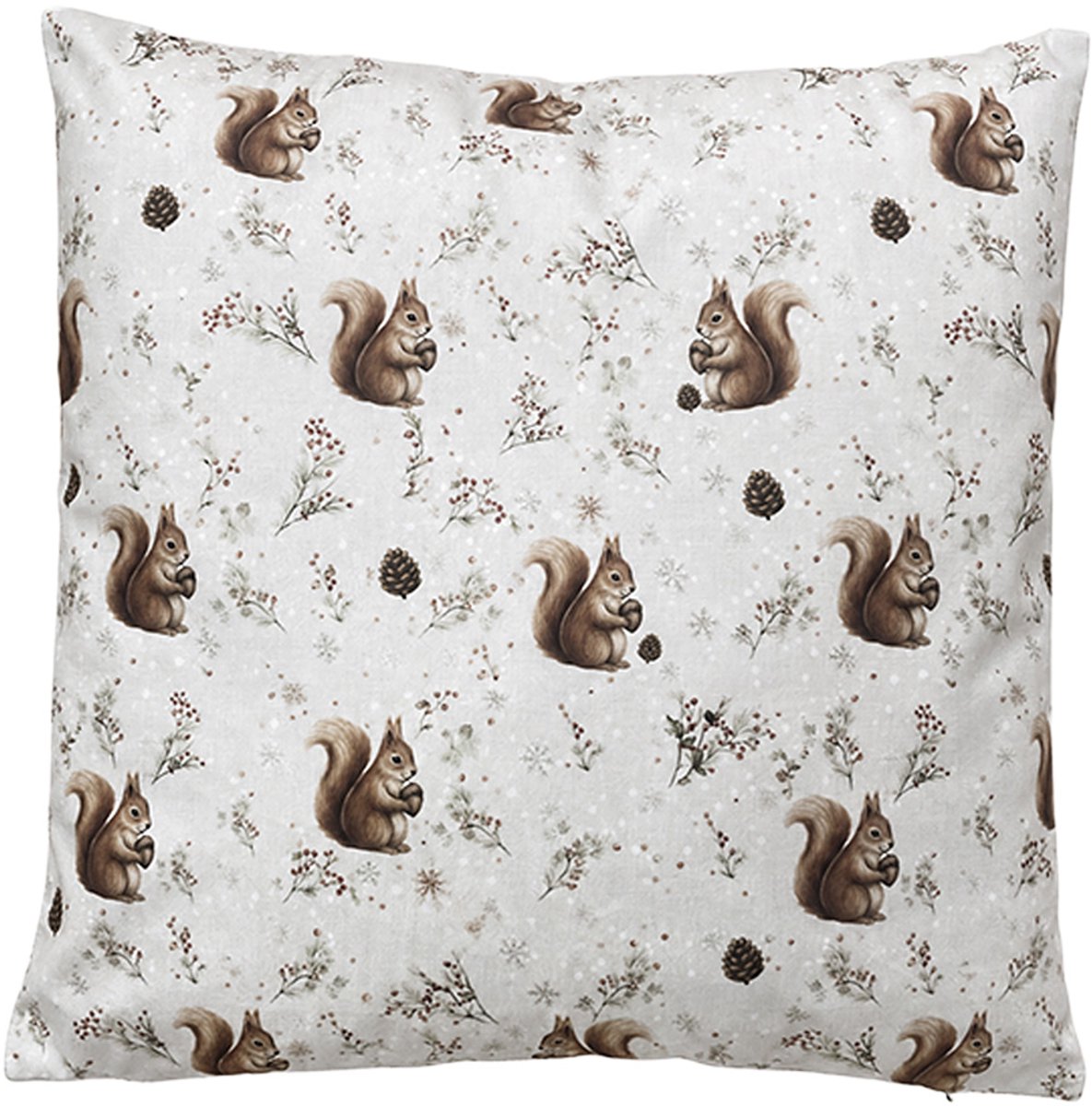 Clayre & Eef Sierkussen Beige Polyester Eekhoorn