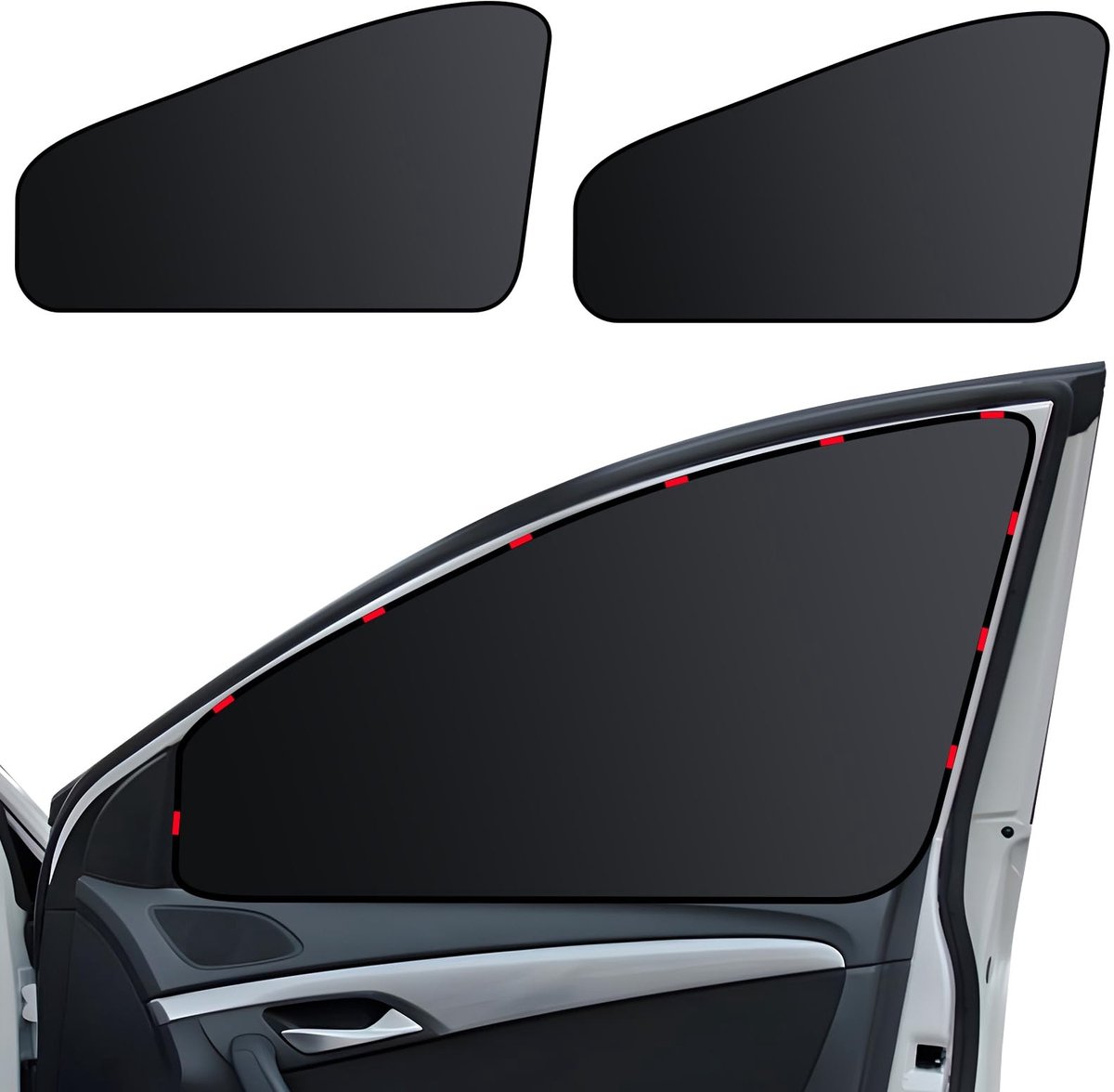 Dailygoods - Zonwering Gordijnen voor Auto - 2 Stuks, Anti-UV en Privacy