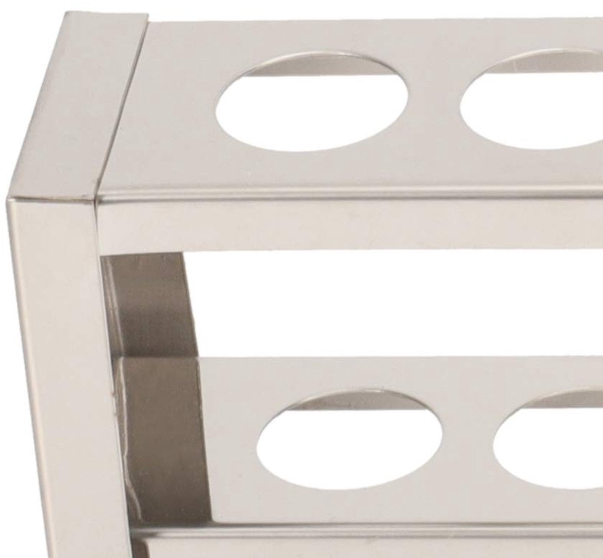 Dailygoods- Reageerbuis Standaard 12 Gaten - Roestvrij Staal Houder - Laboratorium Buis Standaard - Gat Diameter 2,3 cm - Totale Lengte 39 cm - Stabiele Prestaties - Buisstandaard